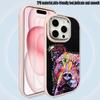 Ae76 Dog Color Doodle Design Art Phone Cases for Samsung A13 A32 A53 A04e A54 S23 S24 Ultra Infinix Hot 40i Huawei Metal Camera Protective Back Cover