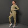European-American Seamless Peach Lift Yoga Suit: Women's Two-Piece Running & Fitness Set.