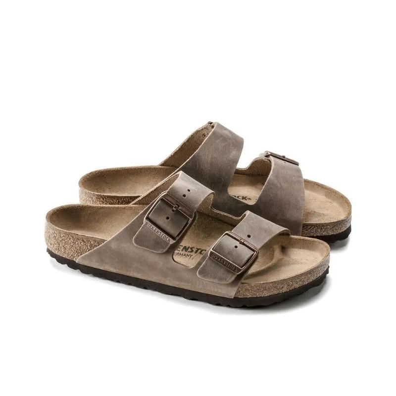 Birkenstock Arizona Unisex Soft Comfort Elevated Thick Sole Versatile Metal Buckle Anti-slip Slide Sandals Brown Regular Fit 0352201 41