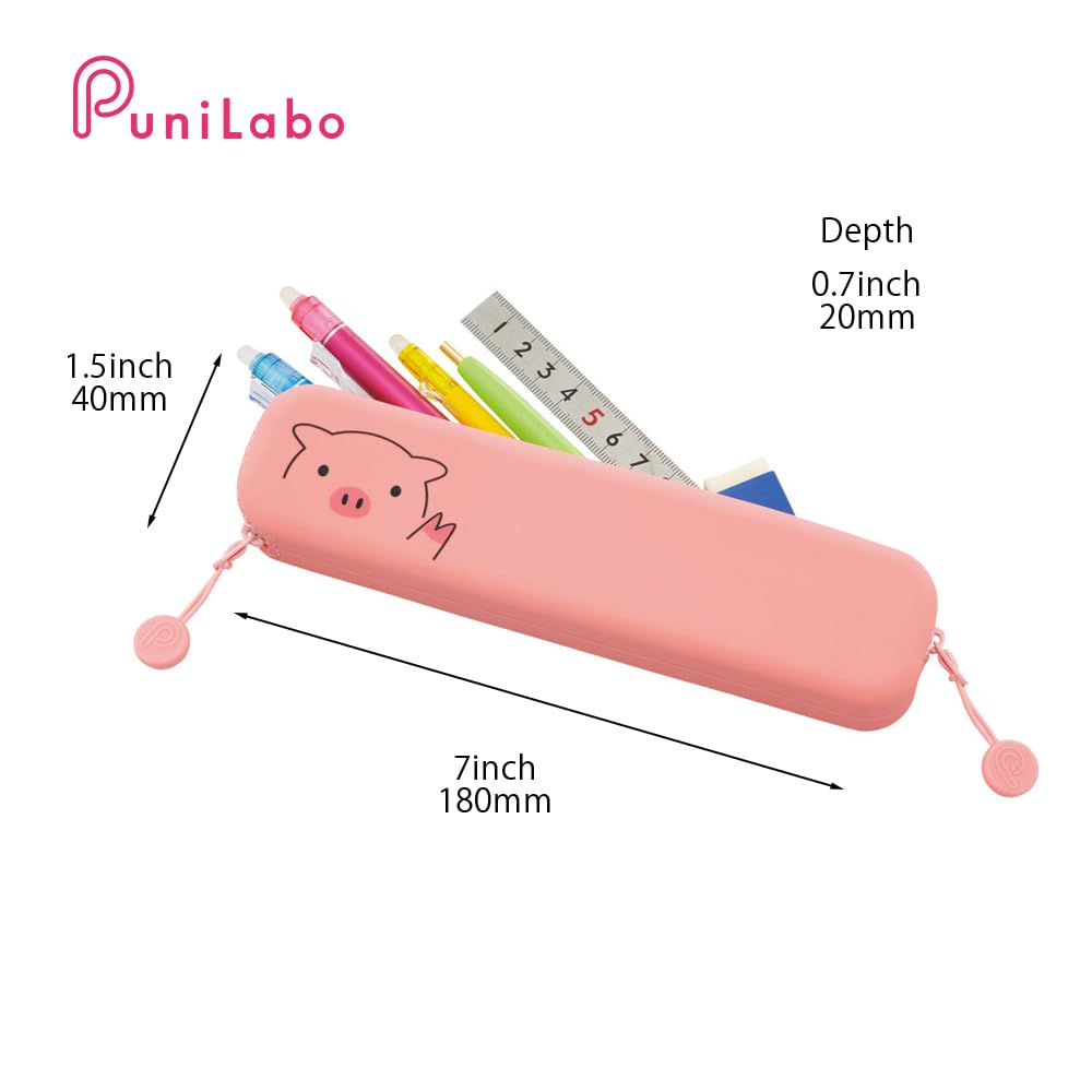 LIHIT LAB Slim Zipper Pouch PuniLab Bear A7717-1