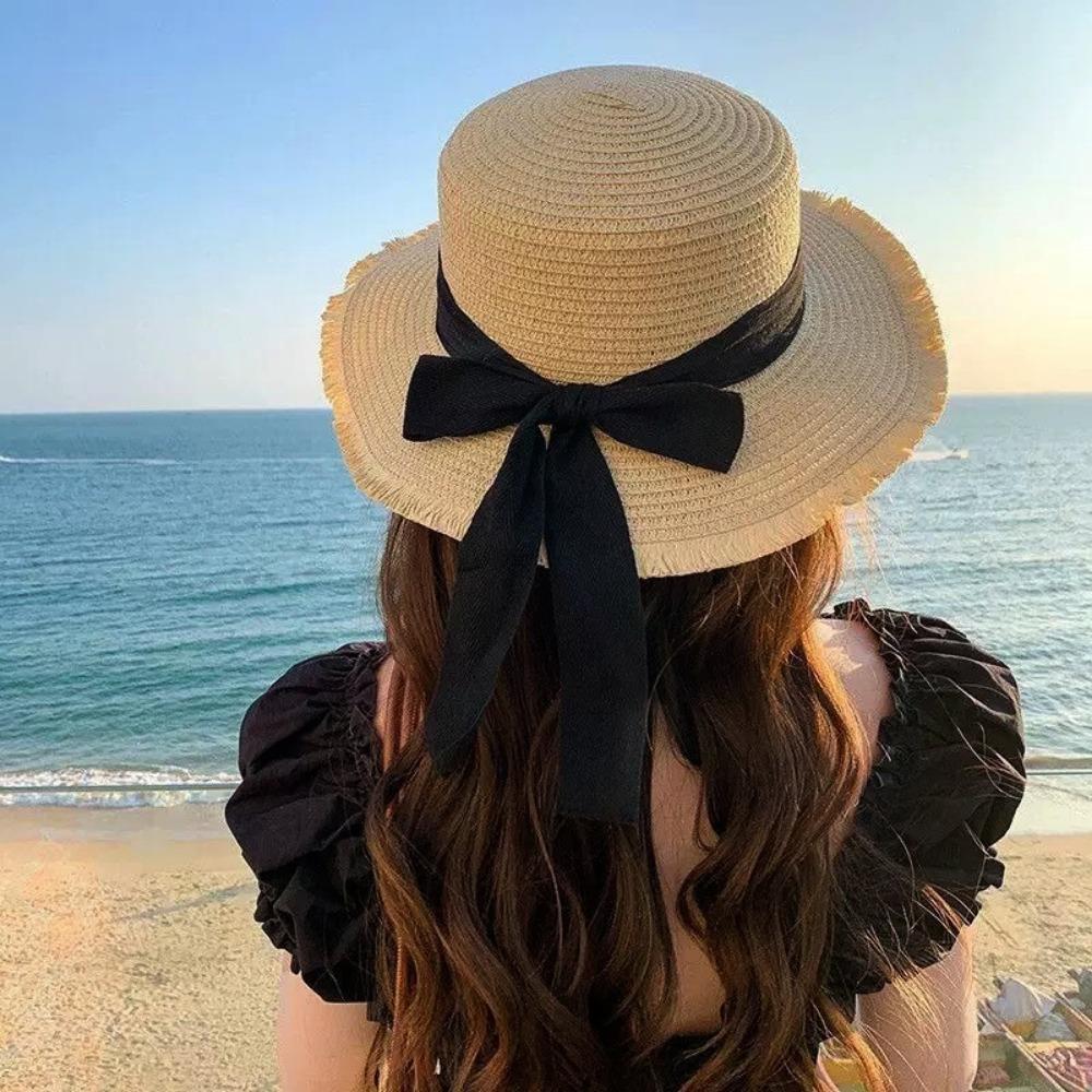 Cappello Panama Naturale Francese 54~58cm Versatile per Vacanze Protezione Solare