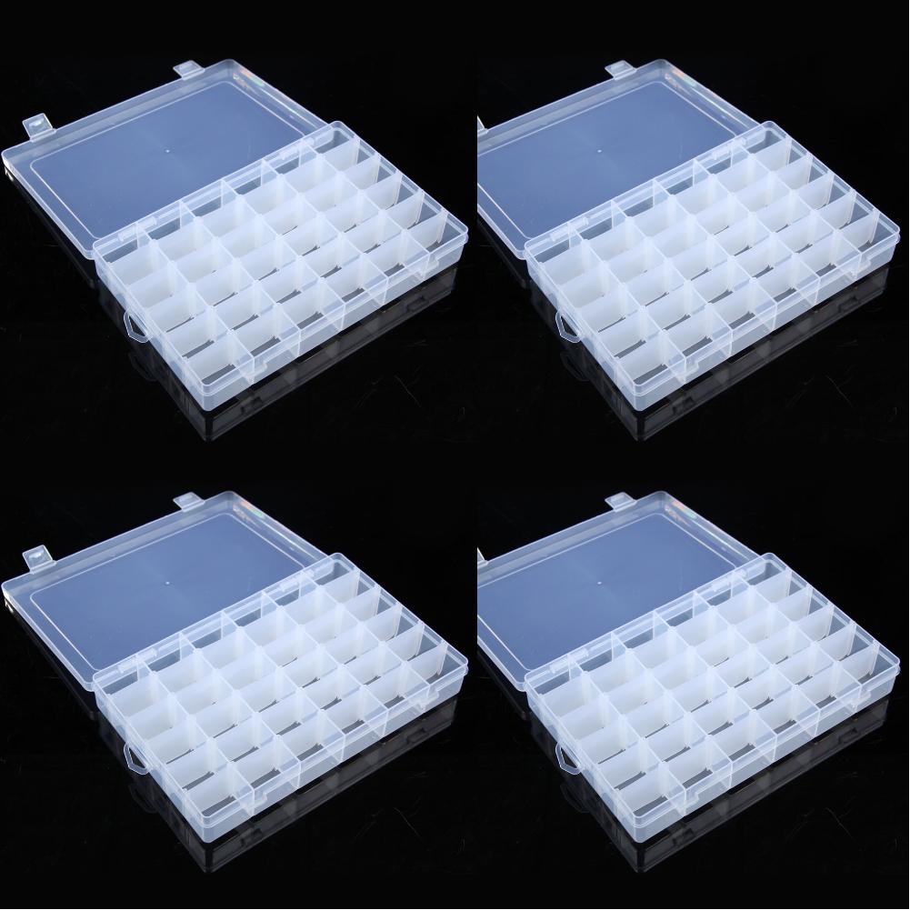 36 Grid Storage Container Transparent Plastic Storage Box Multi-function Portable Eco-friendly Practical Nail Art Accessories