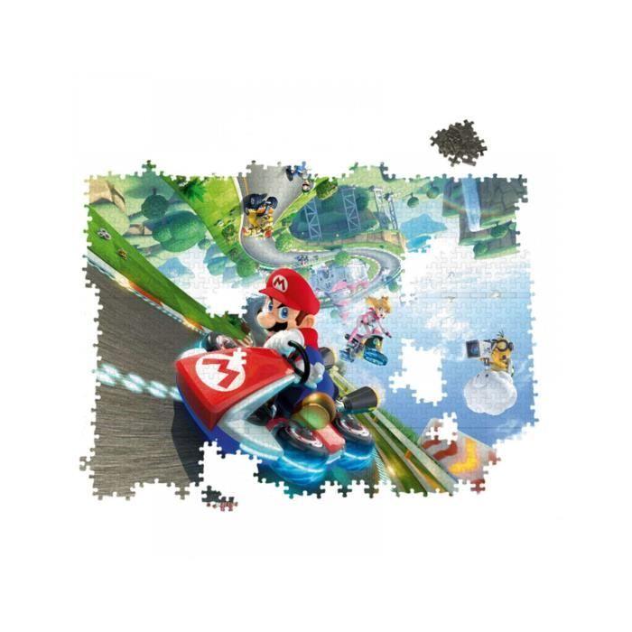 Puzzle Mario Kart Funracer 1000 pièces - Winning Moves - Rouge Multicolore Mixte - Intérieur