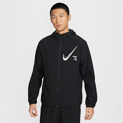Nike DRI FIT FORM Jackets Men's Black Hooded Moderate Other