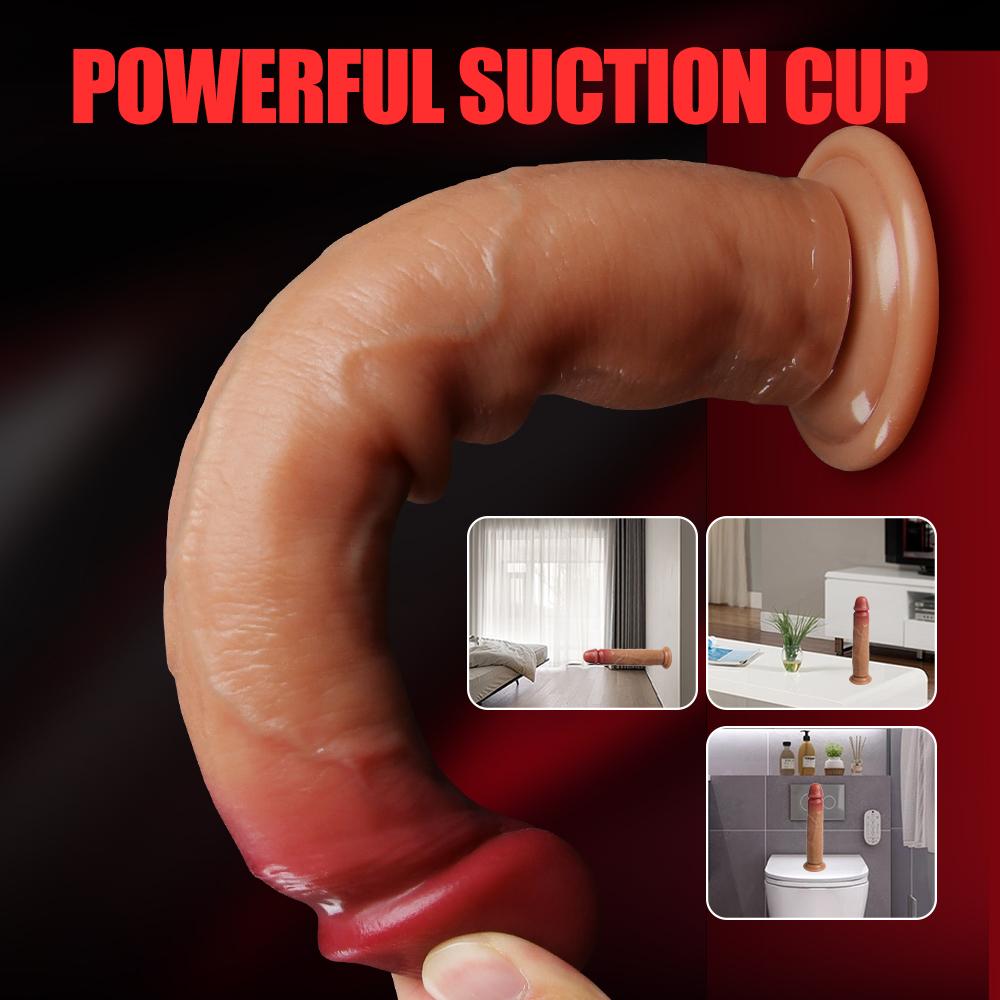 Velké realistické dildo pro ženy začátečnice Posuvná kůže předkožka Anální pochva Bodová stimulace G Umělý penis sexuální hračka masturbátor