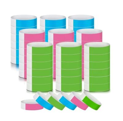 300pcs Synthetic Paper Wristbands Disposable Waterproof Paper Wrist Strap Event Wrist Bands for