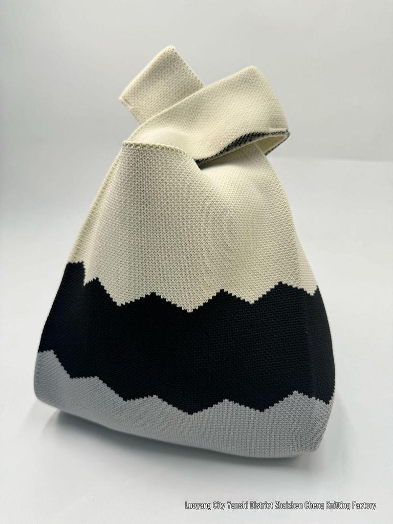 Panda Knit Women's Cross-Border Wrist Tote Handbag