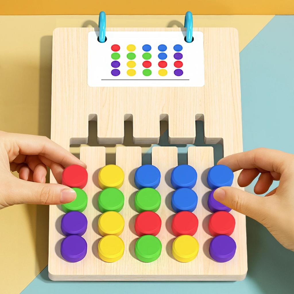 Baby Color Math Toy Double Side Color Matching Spell Words Children Early Educational Wooden Toy Baby Monterssori Preschool Toy