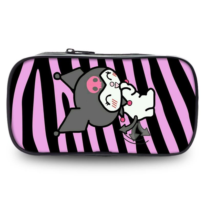 Cute Kuromi Pencil Case Sanrio Student Large Capacity Stationery Storage Bag