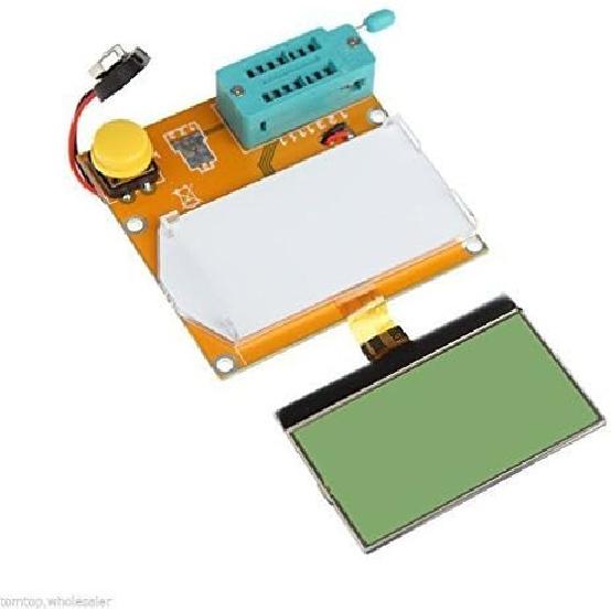 HiLetgo LCR-T4 Multifunctional Resistor Capacitor Diode SCR Inductor Triode MOSFET Tube Meter Tester component tester kit 9V with 128 * 64 Green