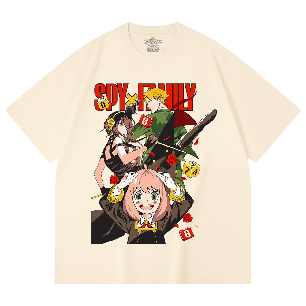 Унисекс футболка из 100% хлопка плотностью 230 г/м² с принтом Spy Family V2 XS абрикосовый