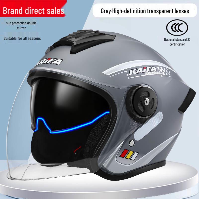 GB Certified Universal Helmet: Half Helmet for Men & Women, Anti-Fog, Four-Season Comfort, Safety Assurance