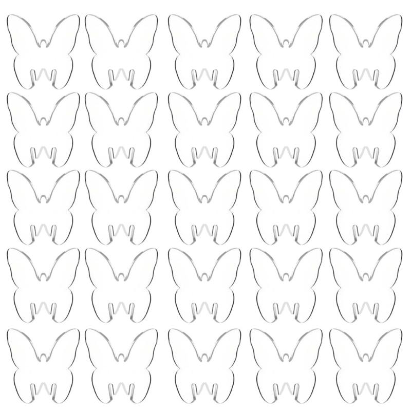 

20 шт. акриловая бабочка винный бокал подвеска украшение для стола вечеринка винный бокал этикетка акриловая текстура прозрачные украшения для чашек 1