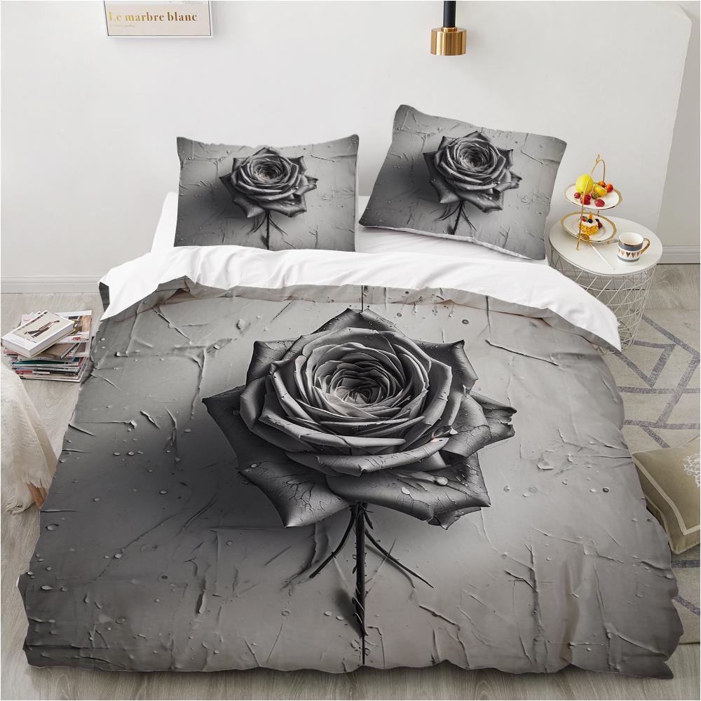 3D Floral Printed Bedding Sets Comforter Quilt Bed Cover Duvet Cover Pillow Case 2-3 Pieces Sets Kids Adult Size home Textiles
