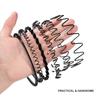 Nomakk 6 Pieces Metal Headbands Wavy Hairband Spring Hair Hoop Sports Fashion Hair Bands Unisex Black