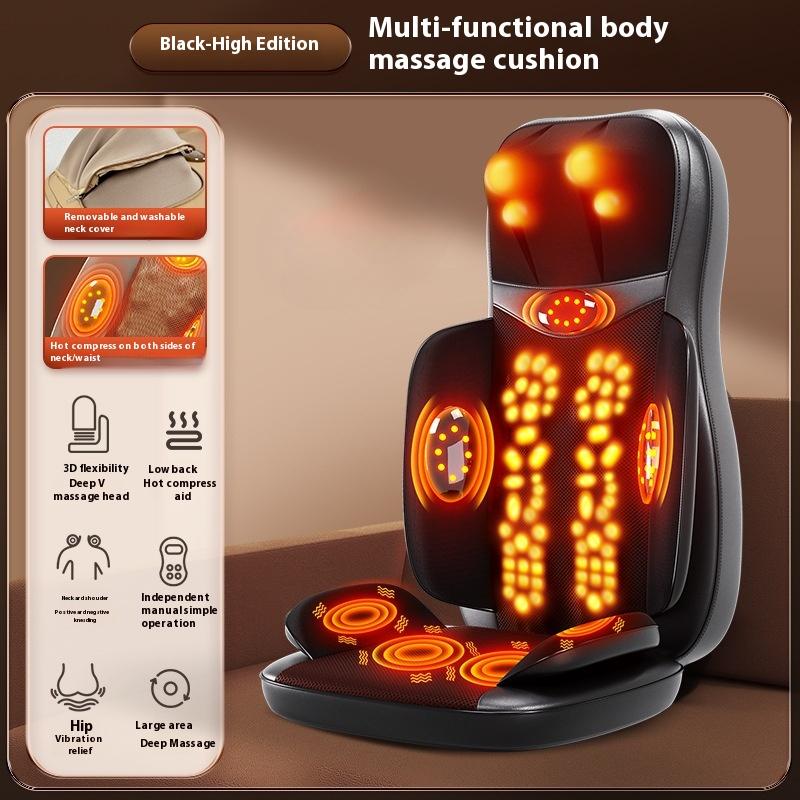 Portable Home Massage Cushion Seat Auto Multifunction Rubbing Kneading Neck Back Waist Head Full Body Cervical Vertebra Massager