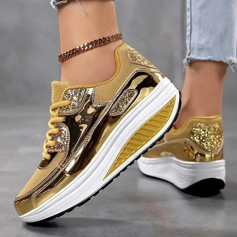 Fashion Women Casual Sneakers 2025 Autumn Mesh Breathable Lace-up Vulcanized Shoes Ladies Platform Sneakers Size 36-43 Zapatos De Mujer