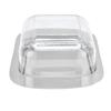 Stainless Container Quadrate Butter Steel Dish Cheese Keeper With Transparent Lid For Kitchen