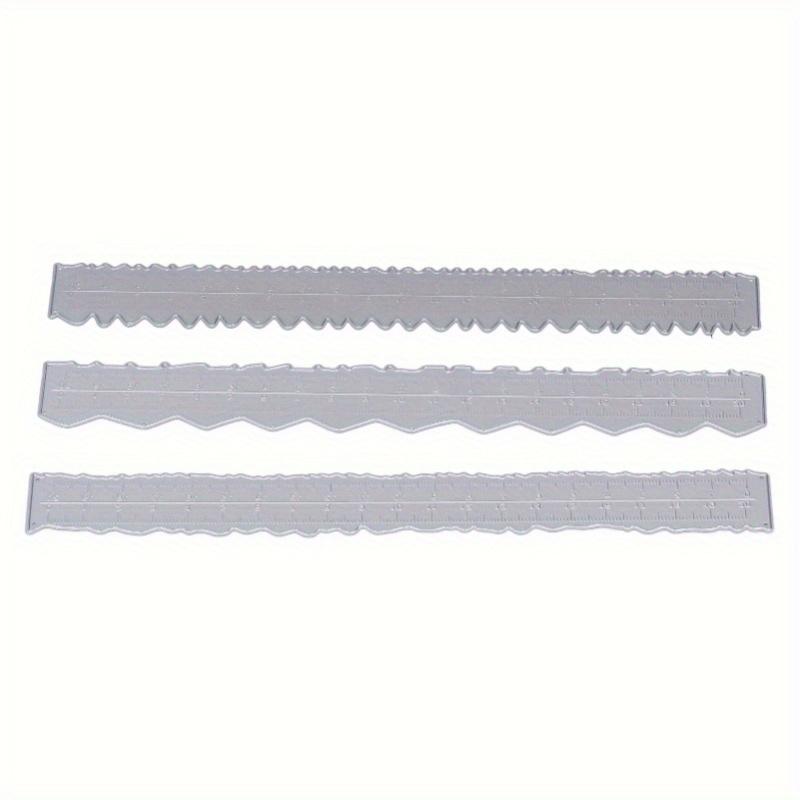 3pcs Irregular Edges Ruler DIY Making Carbon Steel Embossing Attractive Decorative Lightweight Card Making Tool