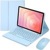 TransAudio 20 Pro Tablethülle: Bluetooth-Tastatur, Lederhülle, Magnetischer Stifthalter, Abnehmbare Maus.