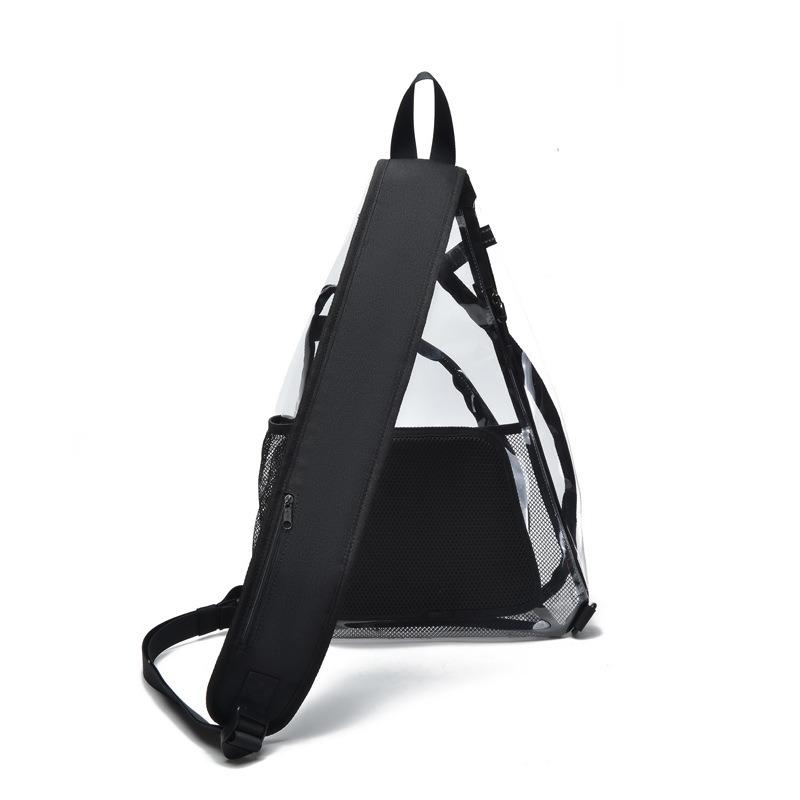Transparent Men's Shoulder Bag Crossbody Bag Casual Men's and Women's Breast Bag Single Shoulder Bag