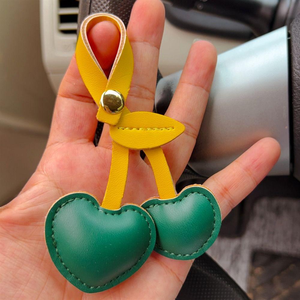 Car Keyring PU Leather Hanger PU Leather Bag Pendant Multi-color Keychain  Women
