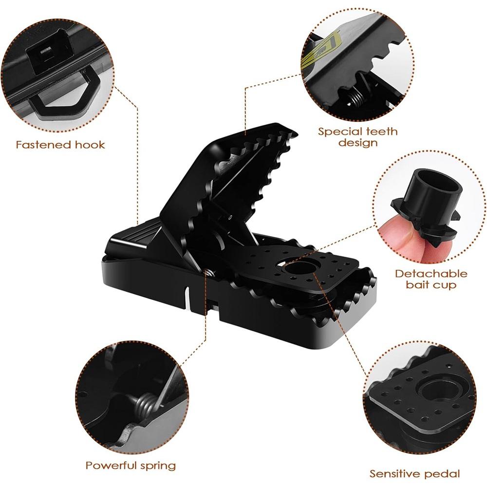 Rat Trap, Impact Traps, Pack Of 6 Mouse Traps, Test Winner, Reusable Mouse Traps, Plastic, Rat Traps, Mouse Traps For Home And Outdoors, Mouse Trap