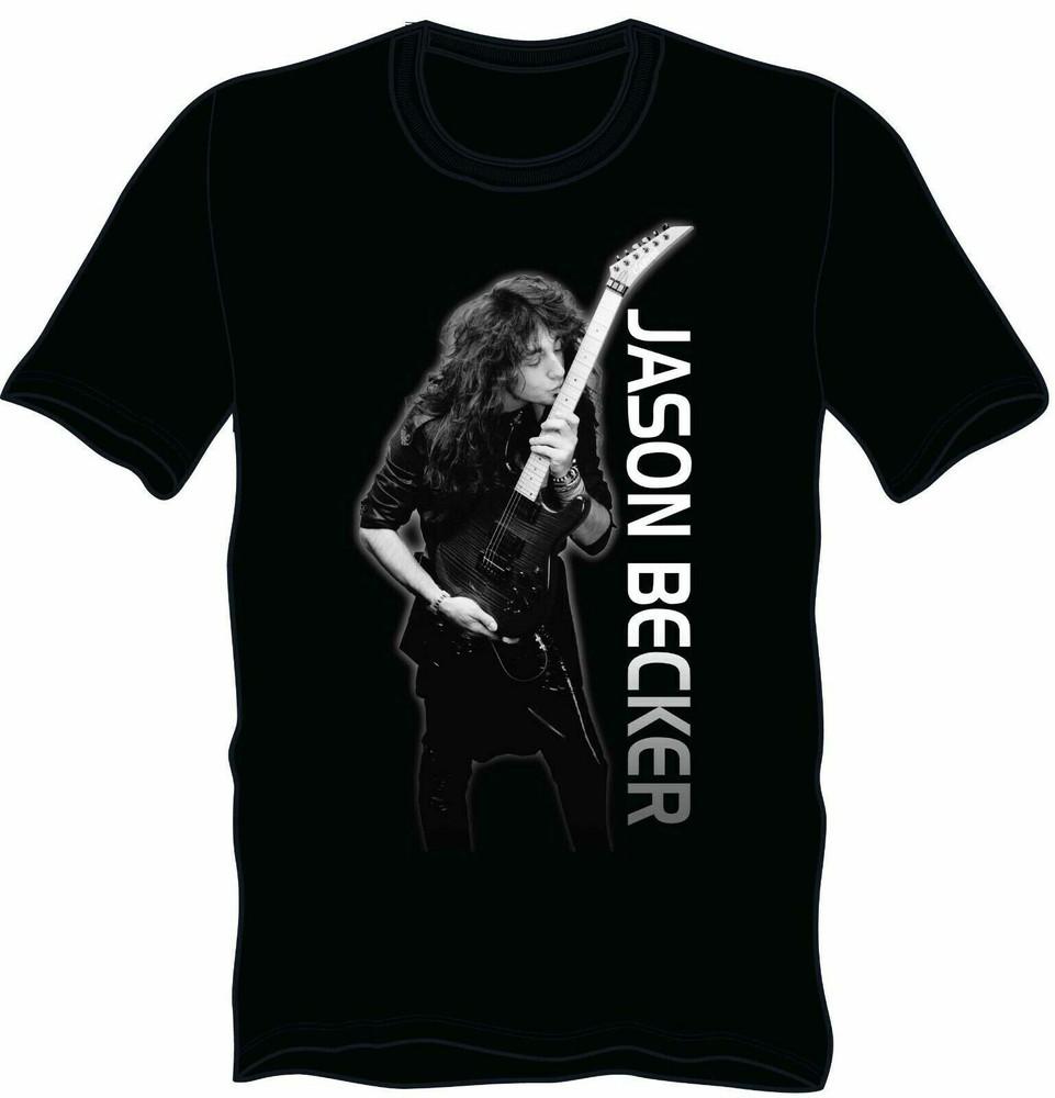 

Vintage Jason Becker Guitar Men Tshirt Black Cotton Unisex All Sizes Unisex T-Shirt S