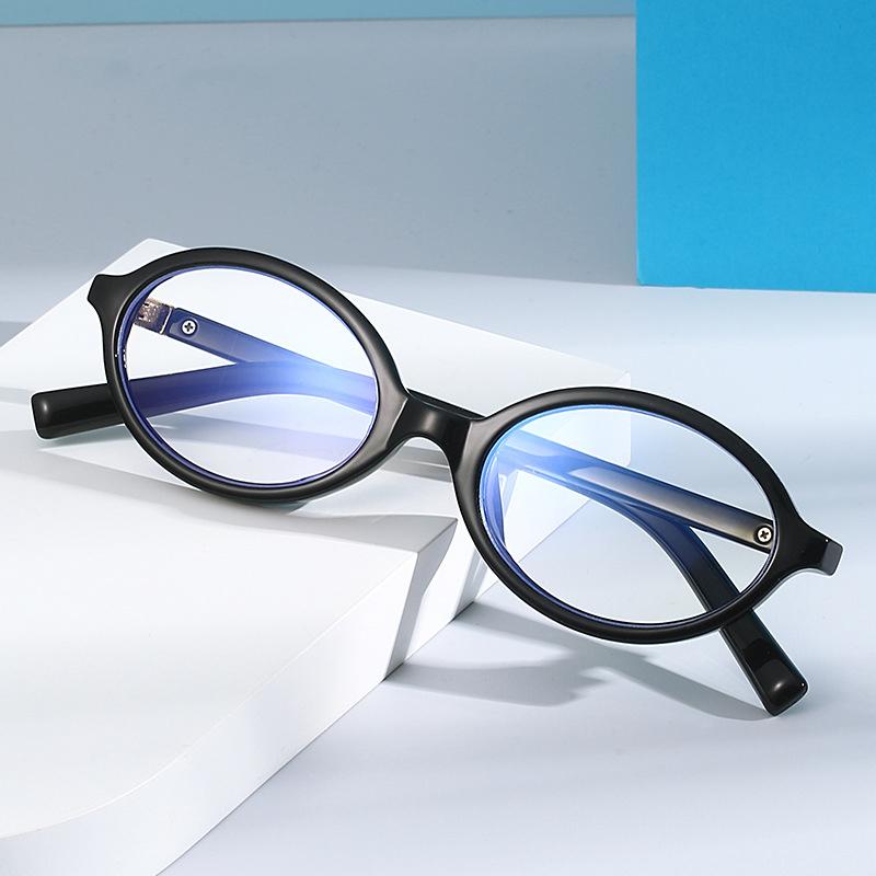 Fashion Ins Women Men's Optical Spectacle Glasses Vintage Small Oval Frame Eyeglasses Finished Ladies Computer Plain Eyewear