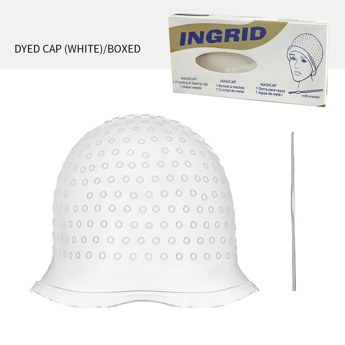 

1 Pc Reusable Silicone Hair Coloring Highlighting Cap With Hook Professional Hair Dye Cap with Holes Hair Salon Tools белый