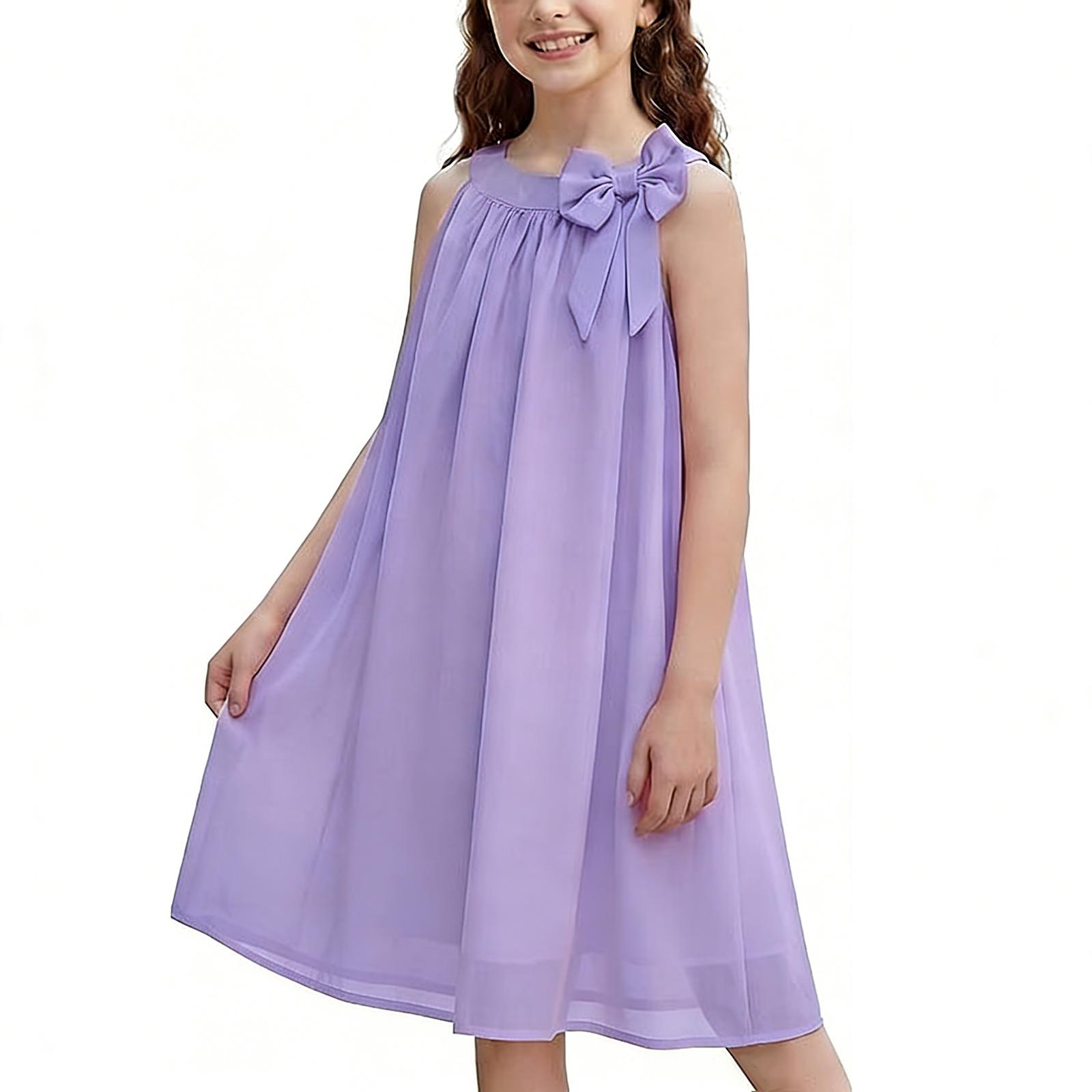 

Children s Fashion Dress, Sleeveless Casual Loose Thin And Light Camisole Dress 100 фіолетовий