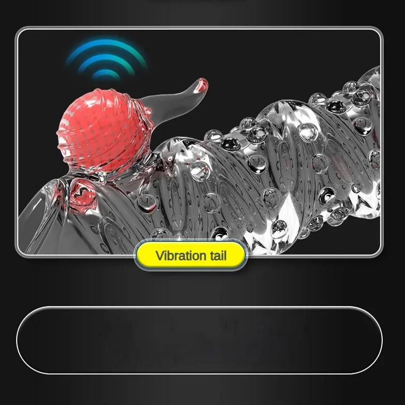 Penis Extension Sleeve Vibrator Extender 4cm Reusable Condoms Soft Delay Ejaculation Dick Sleeve Adult Sex Toys for Men