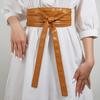 Wind Lady Knotted Wide Belt Retro Elastic Elastic Waist Seal Waist Decoration