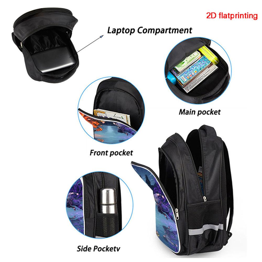 NARUTO Anime Pupil Everyday Backpack, Dual Closure Pockets, Durable 16-inch Lightweight Design Suitable for Youth Boys & Girls Age 5-11