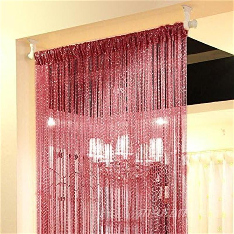 Ave Split Decorative Door String Curtain Wall Panel Fringe Window Panel Drapes Room Divider Blind Divider Tassel Screen Home 300cm*300cm