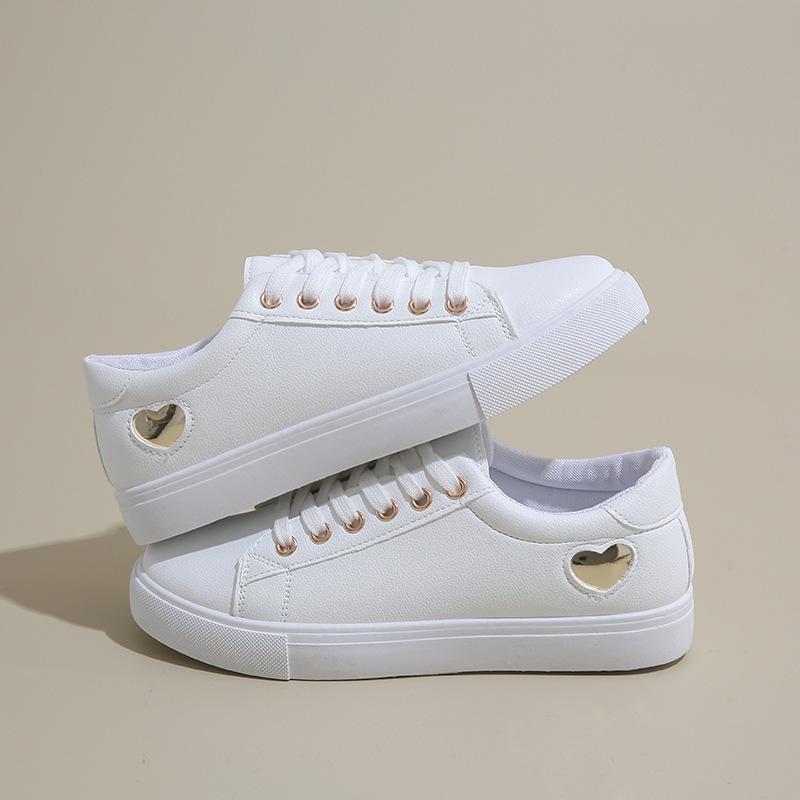 Versatile leather white shoes women's shoes 2025 trendy shoes popular autumn new autumn shoes Internet celebrity casual white shoes