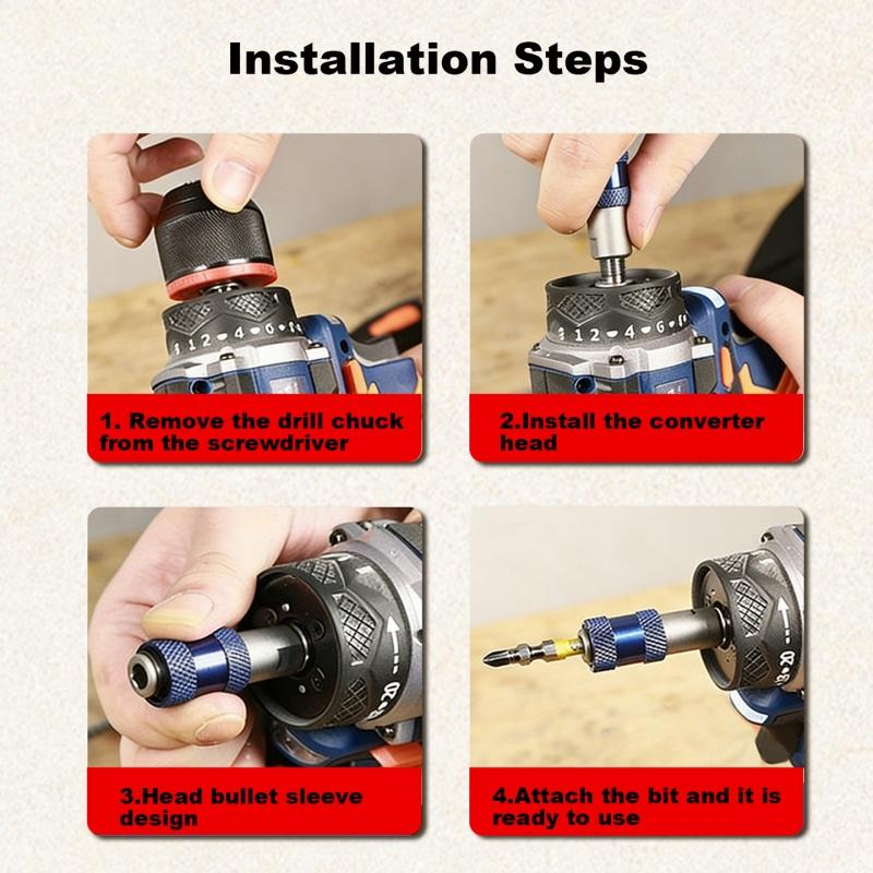 Universal Magnetic Screwdriver M10 Interface Head Bit Holder Metal Magnetizer Steel Sleeve Power Tool Position Ring Accessory