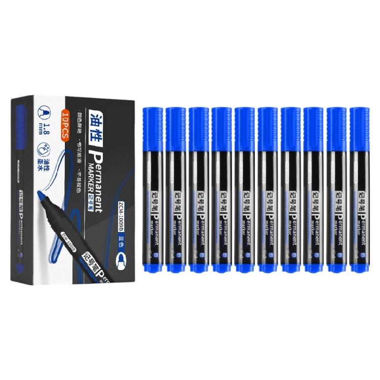 

10Pcs Permanent Markers 1.8mm Line Wide Quick Dry Waterproof Oil Based Inks Works on Paper Fabric Plastic Metal Wood чёрный
