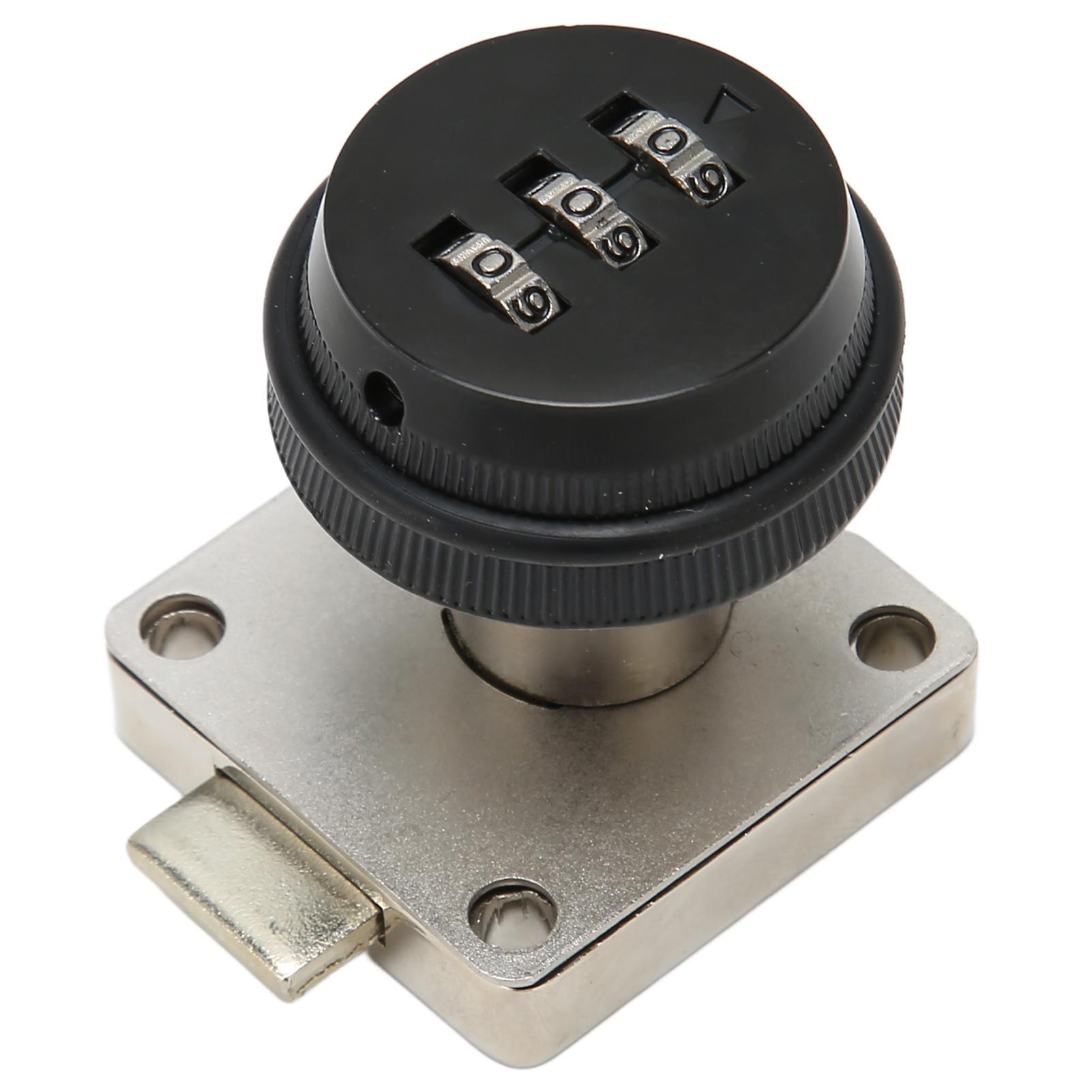 

Combination Cam Lock Zinc Alloy Keyless Password Drawer Lock for Home Office Wardrobe Locker Black