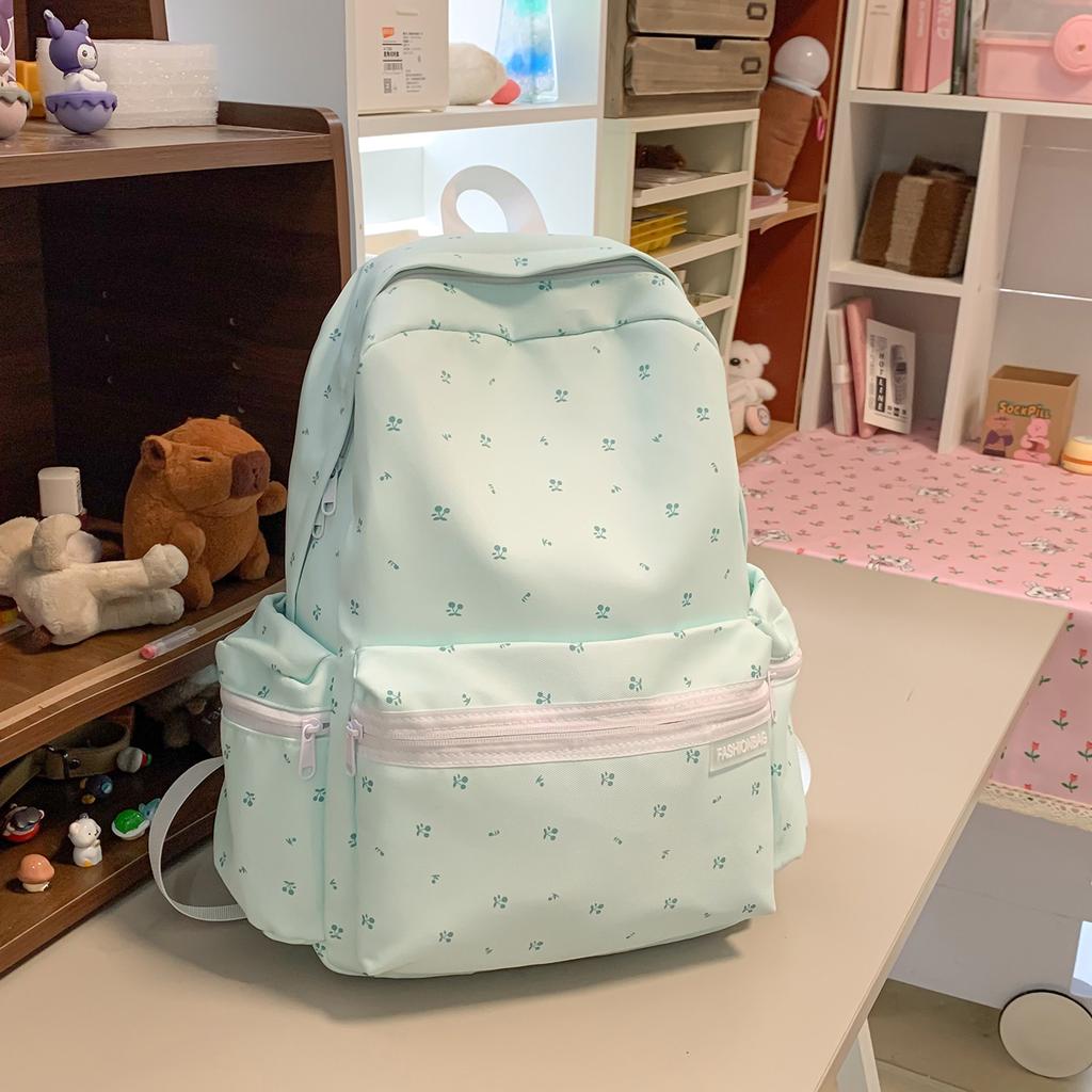 Schoolbag new small fresh backpack Korean version simple female student schoolbag going out backpack large capacity lightweight backpack