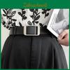 Trendy Korean Style Simple No Hole Women's Decorative Casual Denim Pants Belt For Students