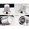 1~5PCS Double Handles Tea Infuser with Lid Stainless Steel Fine Mesh Coffee Filter Teapot Cup Hanging Loose Leaf Tea Strainer