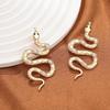 European & American Cross-border Exaggerated Snake Earrings - Trendy Metal Hip Hop Style
