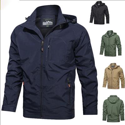 Mens Climbing Trekking Windbreaker Travel Waterproof Jacket Camping Hiking Jacket Men Spring Autumn Outdoor Sports Breathable Coats Plus Size