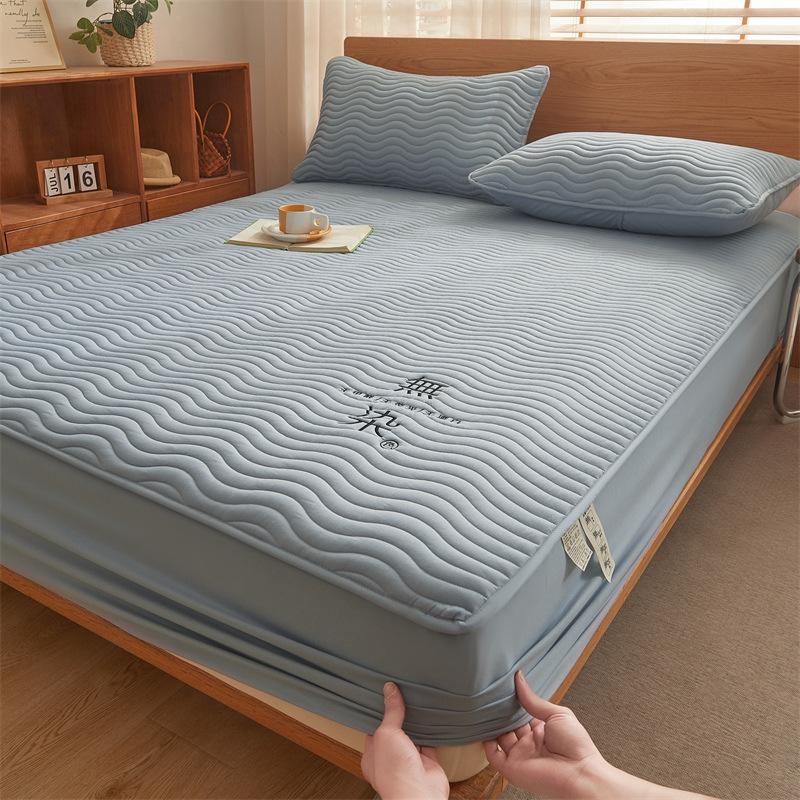 Mattress Class A cotton, soybean fiber padded mattress, mattress cover washed cotton Simmons mattress protective cover three-piece set