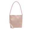 Elegant Pink And White Casual Handheld Bucket Bag For Women With Chic Street Style