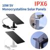 10W Solar Panel Power for Camera Outdoor Wireless Solar Panel Powered Security Camera Surveillance Panel Rechargeable