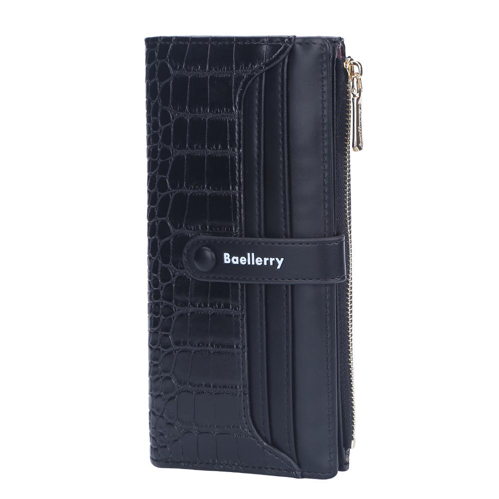 

Baellerry Women s Long Crocodile Pattern Wallet and Phone Clutch with Multi-Card Slots