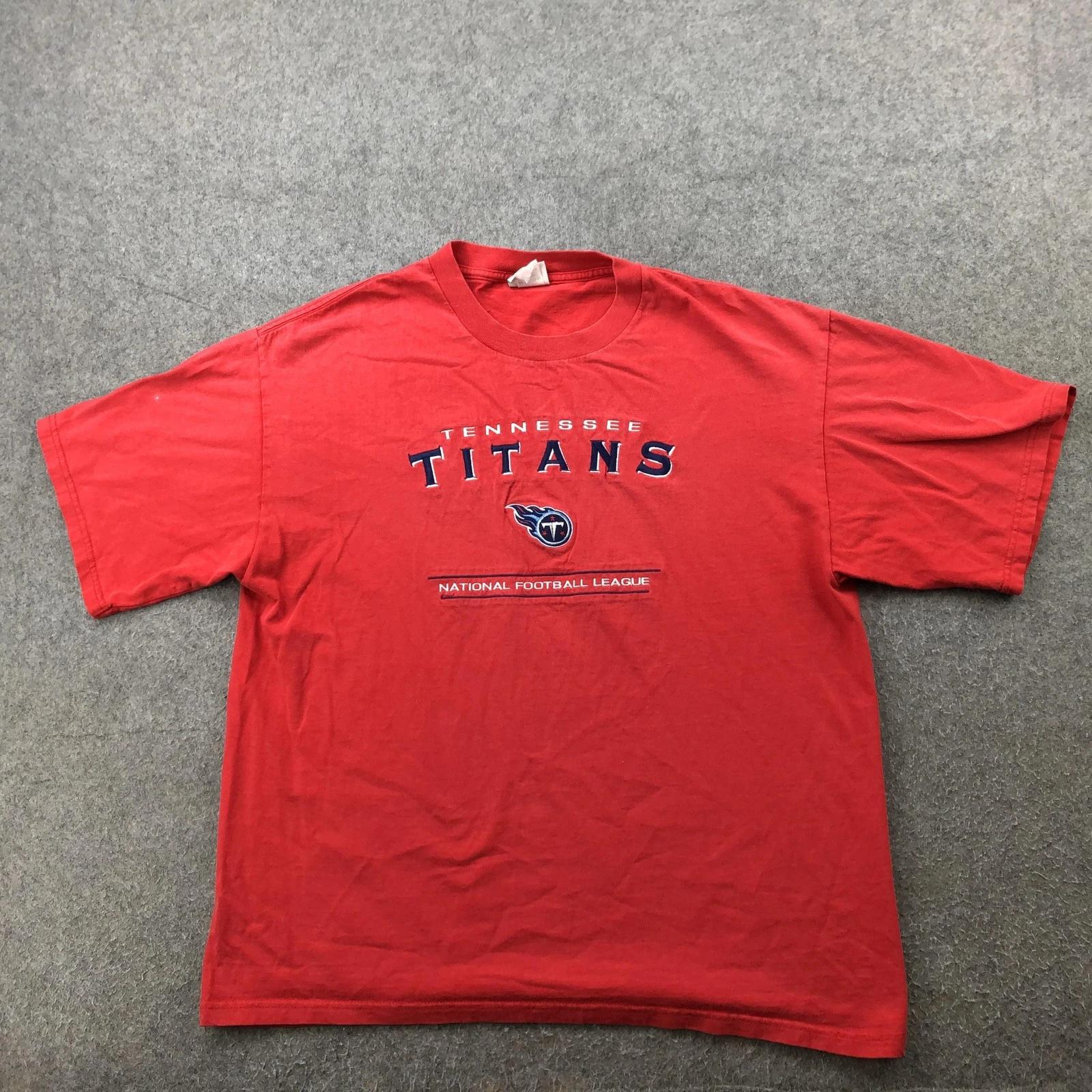 Винтажная футболка Tennessee Titans Мужская XL Красная с графическим принтом NFL Football 90-е 3XL