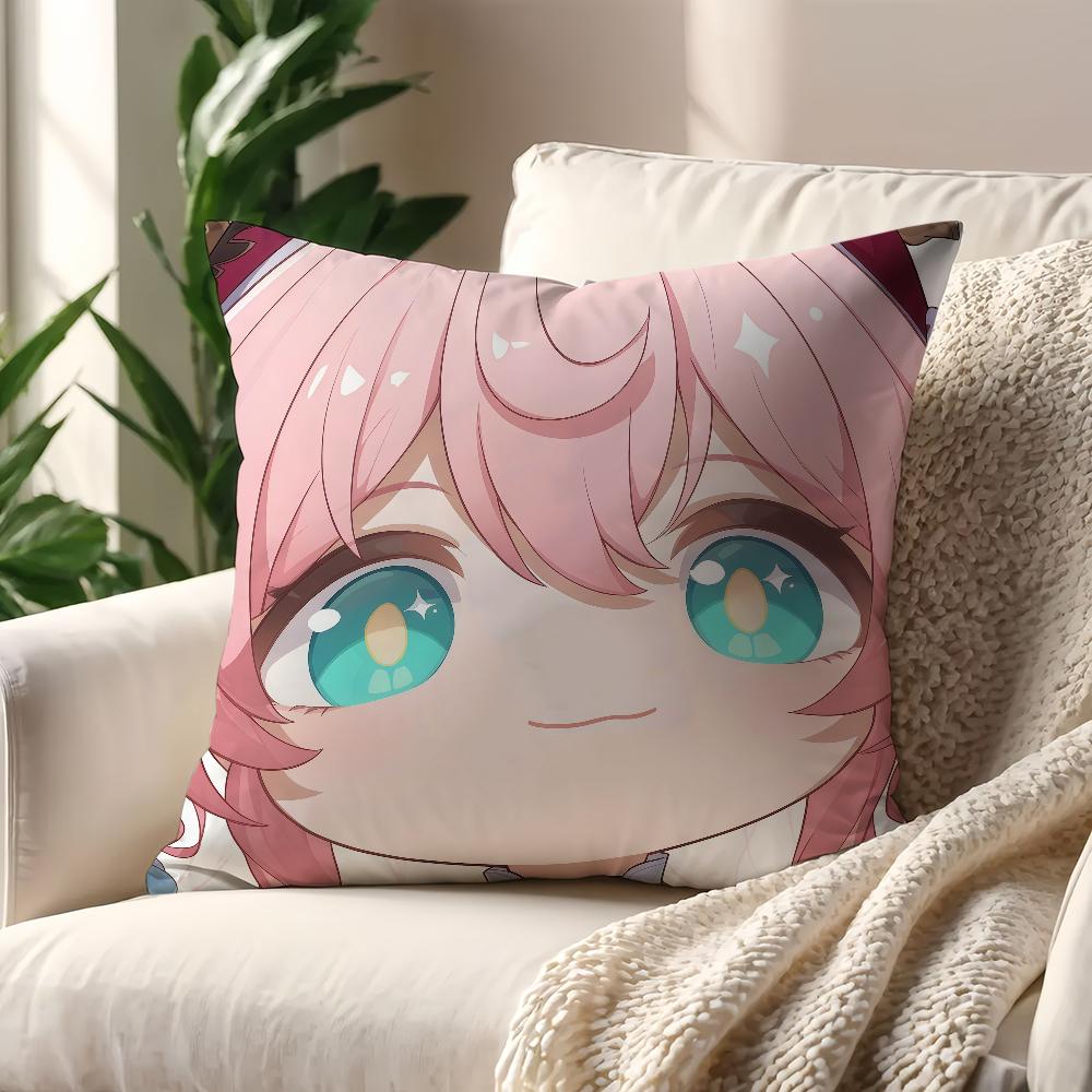 Honkai Star Rail face Cute Q-version w cushion cover Pillow Cover Decoration Room Home Sofa living Office Car Nordic Simplicity
